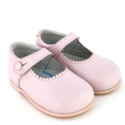 Merceditas Bebé Niña Piel Botón Carrile