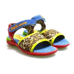 Dolce & Gabbana Sandalia Niña Velcro D&G OutletFG40 Leopardo
