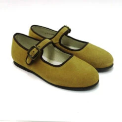 Merceditas Vestir Niña Piel Ante Hebilla