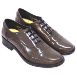 Zapato Acordonado Charol Gris Primigi Carlisle