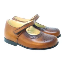 Merceditas Vestir Velcro Piel Picado Carrile