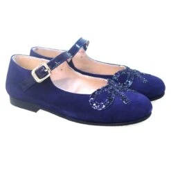 Merceditas Vestir Niña Hebilla Lazo Glitter Carrile