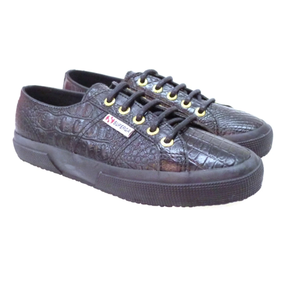Zapatillas Piel Cordon Superga 2750 Coco Full Negro - Imagen 3