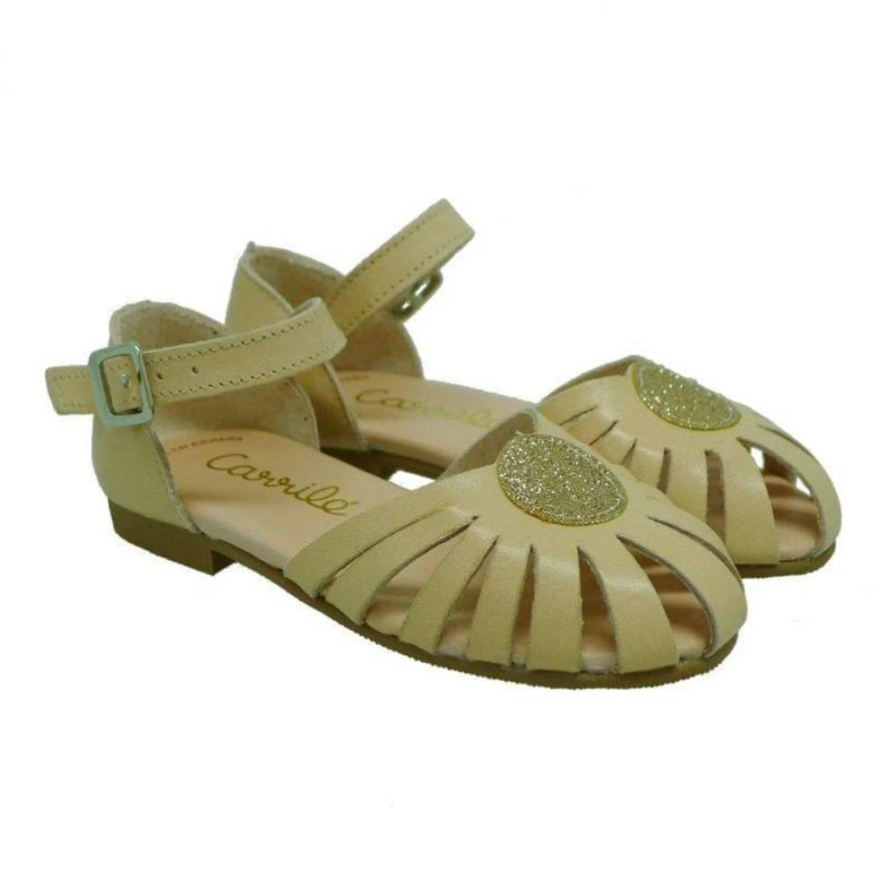 Sandalia Cerrada Cangrejera Piel Glitter Niña Carrile - Imagen 3