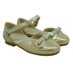 Merceditas Abierta Ceremonia Metalizada Lazo Carrile