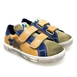 Deportivas De Vestir Marrón Con Estrellas Naturino 4060 Tortora