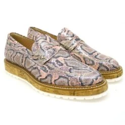 Mocasines Mujer Plataforma Ligera Piel Pyton Pertini 11552 Outlet