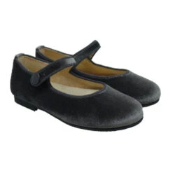 Merceditas Terciopelo Niña Botón Vestir Carrile