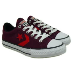 Sneakers De Piel Cordón Niño Converse Cstar Player 601 Rojo