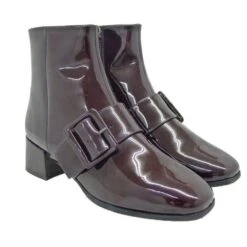 Botín Charol Tacón Bajo Bruno Premi I2703X Burdeos