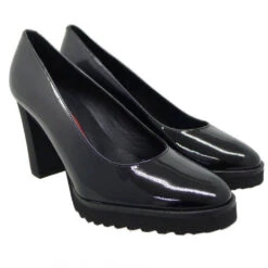 Zapato De Tacón Degradé Charol Gris Pedro Miralles 28575