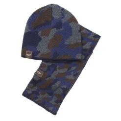 Gorro Y Bufanda Para Niño Ugg 1016625 Camu Azul