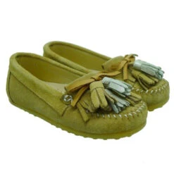 Mocasín Niña Con Borlas Ante Arena Clarys N20168
