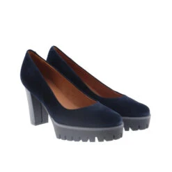 Zapato Salón Ante Tacón Y Plataforma Hobby 275