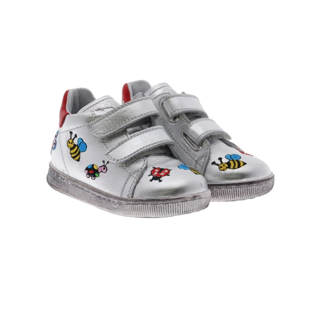 Naturino Botita Plata Estampada Velcros Falcotto F-Sindy