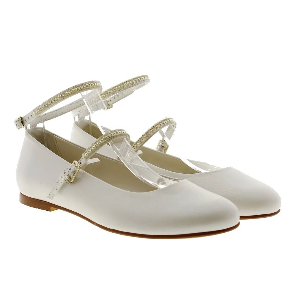 Merceditas Doble Tira Comunión Oca Loca 7527-Hielo - Imagen 3