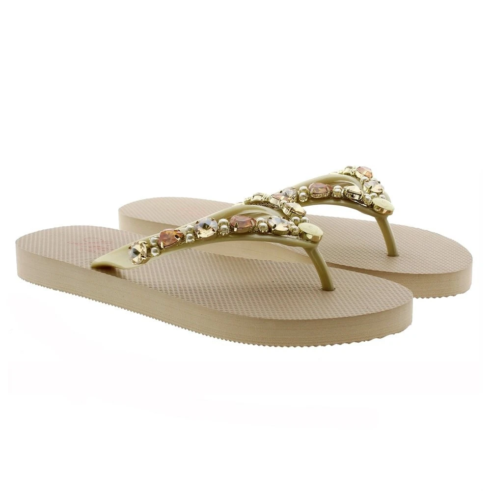 Chancla Cristales Y Perlas Liu Jo L3A0 Oro - Imagen 4