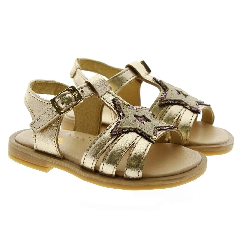 Sandalia Bebé Piel Estrellas Clarys 6115 - Imagen 4