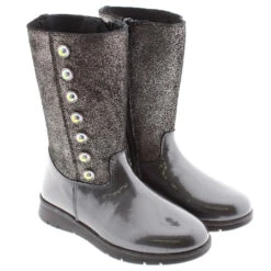 Bota Media Caña Niña Gris Clarys 9076