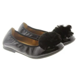 Bailarina Charol Negro Pompón Unisa Canso