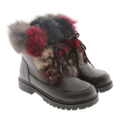 Botín Acordonado Pelito Oca Loca 7677-06 Negro