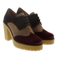 Zapato Acordonado Piel Tacón Hobby 552