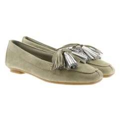 Mocasines Borlas Mujer Reqins Helios Pompom