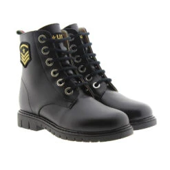 Bota Motera Piel Parches Carrile A-3367