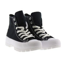 Bota Plataforma Dentada Algodón Converse Ctas Lugged Hi