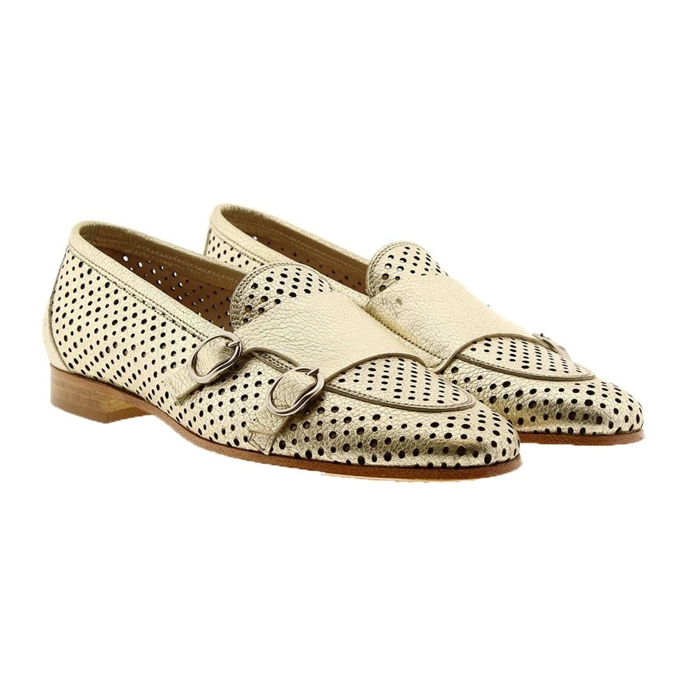 Mocasines Mujer Vestir Piel Calada Doble Hebilla Calce 648 - Imagen 6