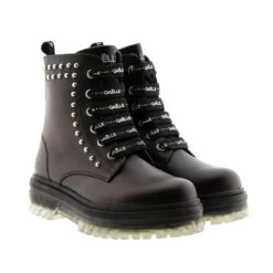 Botín Militar Tachas Suela Transparente Gaelle G-442