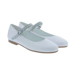 Zapato Mercedes Comunión Hebilla Perlas Y Strass A-3537