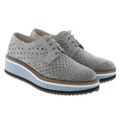 Blucher Mujer Piel Ante Perforada Calce 971