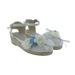 Alpargatas Comunión Hebilla Flores 10004