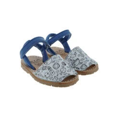 Abarcas Velcro Piel Estampada Dibujos Ria 20090-27297