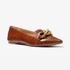 Zapato Plano Mujer Piel Cadena Michael Kors Scarlett Flex Flat