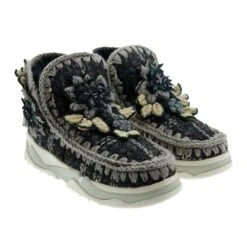 Bota Sneaker Piel Oveja Cristales Mou Esk Trainer