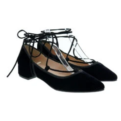 Bailarinas Atadas Al Tobillo Mujer Terciopelo Carrile S-3707