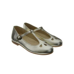 Merceditas Niña Piel Metalizada Tira T Carrile 221521
