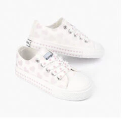 Zapatilla Lona Niña Corazones Conguitos MV1 28393