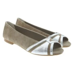 Bailarinas Mujer Piel Ante Abiertas Reqins Cozy Peau