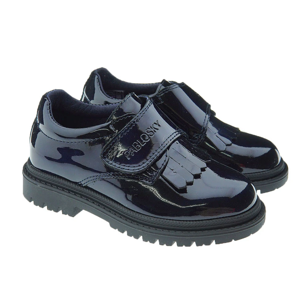 Zapato Colegio Blucher Charol Flecos Pablosky 347729 - Imagen 6