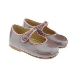 Merceditas Charol Velcro Y Botón Carrile P-1041