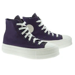 Bota Algodón Morado Plataforma Converse Ctas Lift Hi