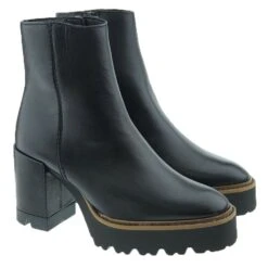 Botines Piel Tacón Y Plataforma Alpe 263017