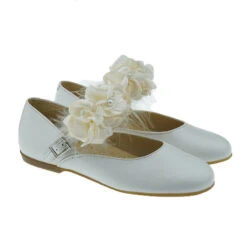 Merceditas Comunión Y Ceremonia Piel Flores Carrile 231560