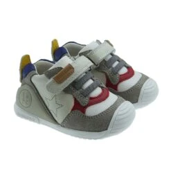 Zapatillas Piel Primeros Pasos Estrellas Velcro Biomecanics 232122