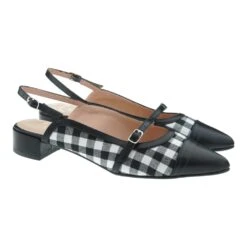 Salón Destalonado Tacón Bajo Cuadro Vichy Carrile S-3791