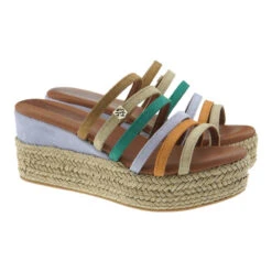 Sandalia Cuña Esparto Tiras Multicolor Popa Epperly Tribu