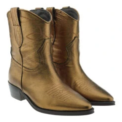 Botin Campero Metalizado Tacon Bajo Alpe 223594